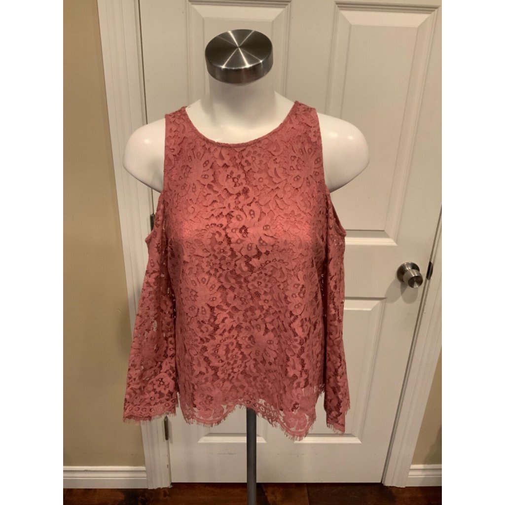 Joie Bella Rose Floral Lace Cold Shoulder Abay Top, Size Small, Nwt!